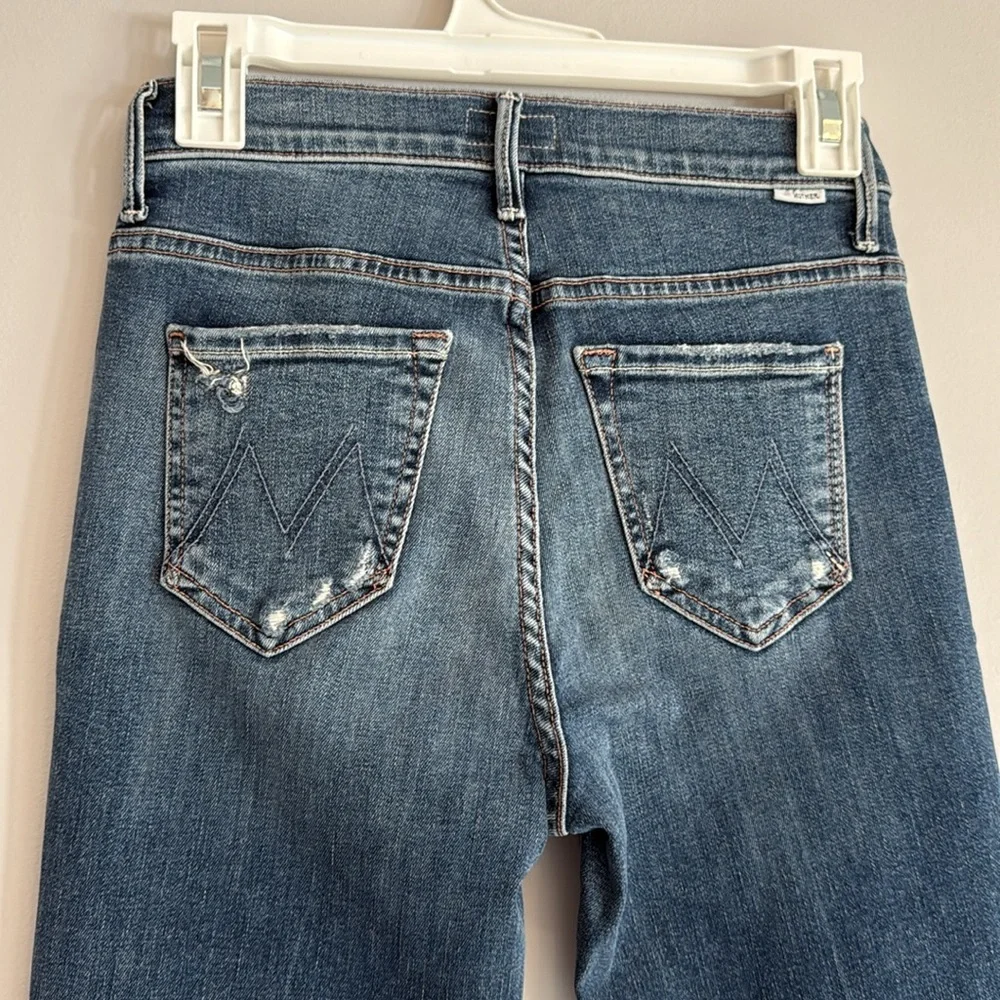 Mother The Insider Crop Step Chew Wash Dancing On Coals 25 distressed raw hem